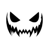 Abstract sinister Halloween smile design with sharp features and fierce expression on a white background. illustration vector