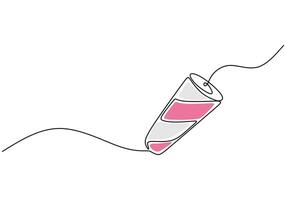Continuous Line Party Popper. Exploding Cracker Hand Drawing Icon. vector