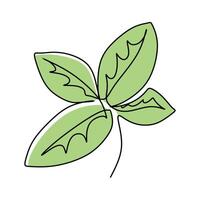 Spearmint for Label Continuous Line Drawing vector