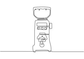Coffee Grinder Continuous Line Art Machine vector