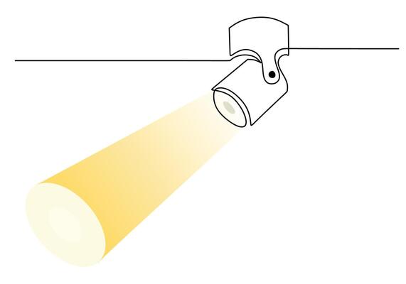 Spotlights Continuous One Line Drawing Art