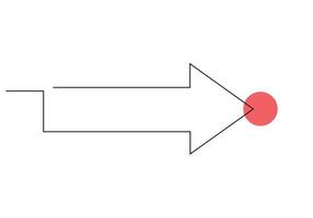 Right Pointing Arrow Continuous Line Art vector