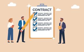 Contracts and contracts in business vector
