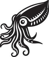 A Cuttlefish Sketch Illustration. vector