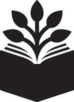 An open book with leaves with a background. vector