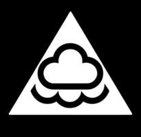 Triangle with a cloud inside of it vector