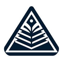 Triangle with a book inside it vector