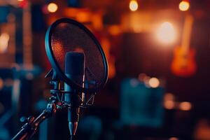 microphone in a recording studio photo