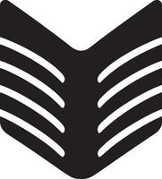 A black and white image of a military rank vector