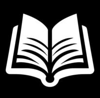 Open book icon illustration with a background vector