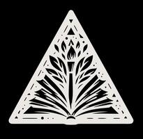 The logo for the band is a triangle with a leaf inside vector