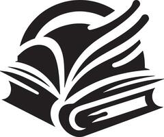 An open book with a feather flying out of it vector