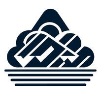 A mountain with a cloud in the background vector