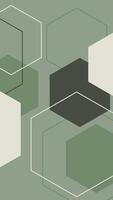 modern hexagonal background with green color combination vector