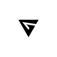 Black Initial G triangle arrow Logo. Abstract Monogram Logomark for Growing Business, Branding, Identity, Marketing. vector