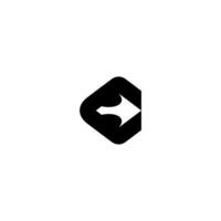 Black Initial C ARROW Logo. Abstract Monogram Logomark for Growing Business, Branding, Identity, Marketing. vector