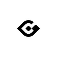 Black Initial G Logo dynamic eye. Abstract Monogram Logomark for Growing Business, Branding, Identity, Marketing. vector