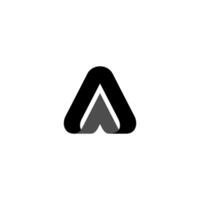 Black Initial unique A Logo. Abstract Monogram Logomark for Growing Business, Branding, Identity, Marketing. vector