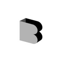 Black Initial B SHADOW Logo. Abstract Monogram Logomark for Growing Business, Branding, Identity, Marketing. vector