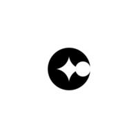 Black Initial C CIRCLE STAR POINT Logo. Abstract Monogram Logomark for Growing Business, Branding, Identity, Marketing. vector
