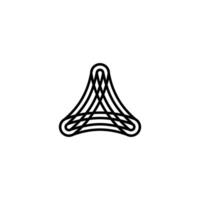 Black Initial line icon A Logo. Abstract Monogram Logomark for Growing Business, Branding, Identity, Marketing. vector