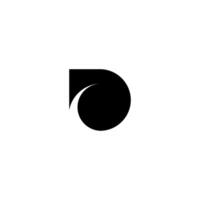 minimalist Initial D tail circle Logo. Abstract Monogram Logomark for Growing Business, Branding, Identity, Marketing. vector