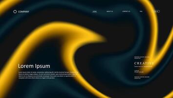 landing page abstract swirl design vector