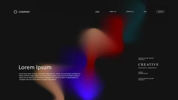 landing page retro design vector