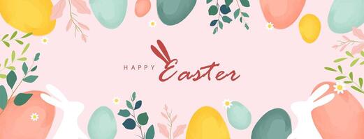 easter banner background vector