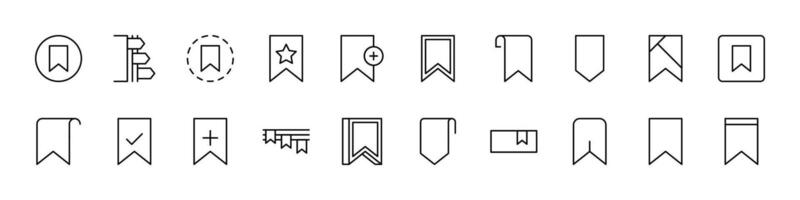 Reading Icon Collection. Contains Icons of Bookmark for Graphics, Concept, Apps vector
