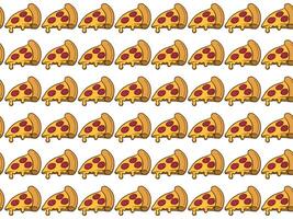pizza slices seamless pattern. Doodle outline texture for package, menu , textile, product design and branding, graphics vector