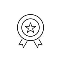 Quality concept editable stroke outline icon isolated on white background flat illustration. vector