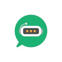 Chatbot icon, robot icon sign, voice support service. stock illustration vector