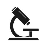 Analysis under microscope solid icon, Medical tests concept, laboratory equipment sign on white background. vector