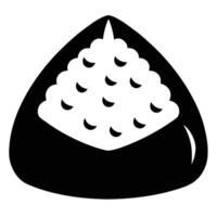 Black and white onigiri illustration vector