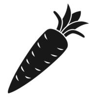 Black carrot graphic isolated on white vector