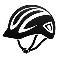 Black and white bicycle helmet vector