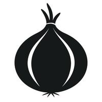 Simple black and white onion vector
