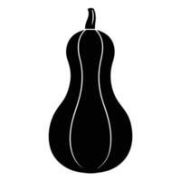 Silhouette illustration of a butternut squash vector