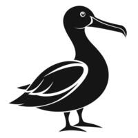 Black and white graphic bird illustration vector