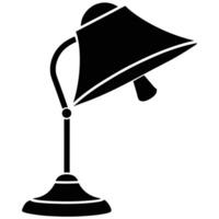 Black silhouette of a desk lamp vector