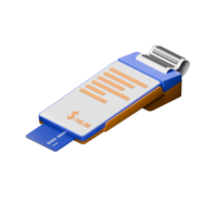 3D Render of an EDC POS Machine, Modern Payment Terminal with Credit Card png