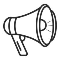 Simple loudspeaker outline icon design vector