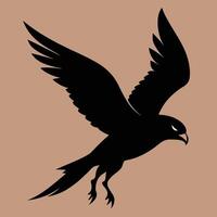 Silhouette of a soaring bird of prey vector
