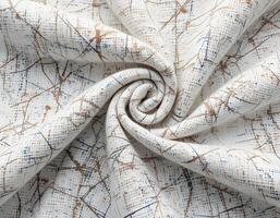 Textured Fabric Swirl with Abstract Line Pattern Close-up photo