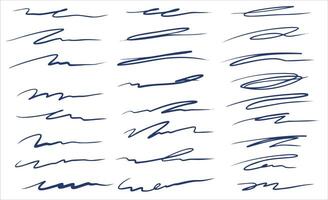 Organic handwritten lines, hand-drawn doodle set. Natural, freeform strokes for creative projects, designs, or decorative elements vector