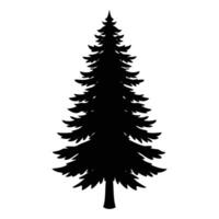 Evergreen Pine Tree Shadow Art vector