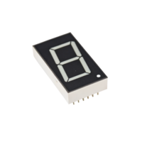 Seven segment numeric display showing eight on transparent background png