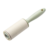 Lint roller with a green handle on transparent background png