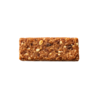 Protein bar with peanuts and chocolate chips on transparent background png